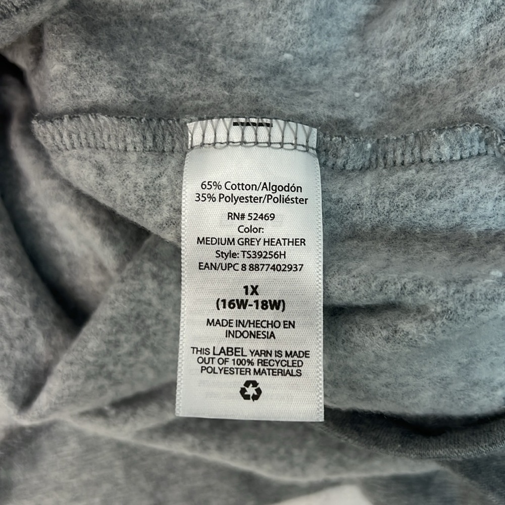 Terra & Sky PLUS Women's Hooded Jacket Gray SZ: 1X (16W-18W) Super Soft - Picture 6 of 7